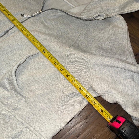 FLAWED Lululemon Scuba Oversized Full-Zip Hoodie Heathered Core Ultra Light Grey - Picture 10 of 13